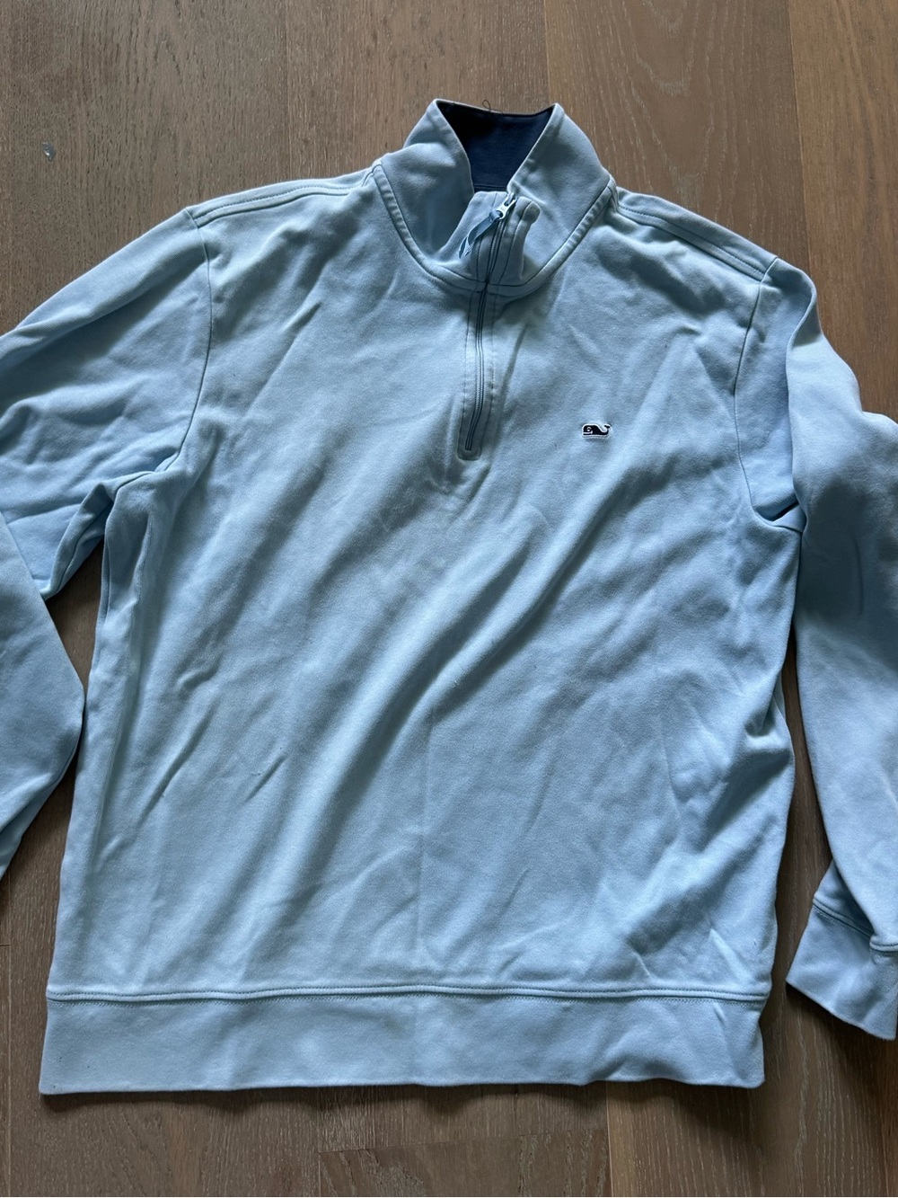 Vineyard Vines Men's Pale Blue Quarter-Zip Pullover